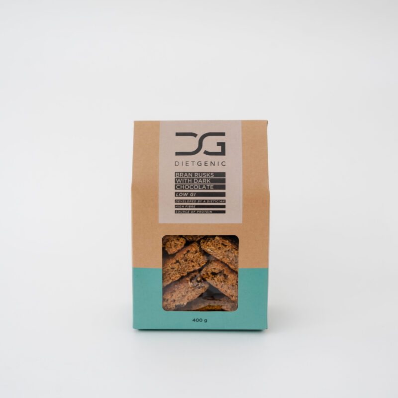DietGenic Bran with dark chocolate rusks - Diabetic friendly & Low GI 400g