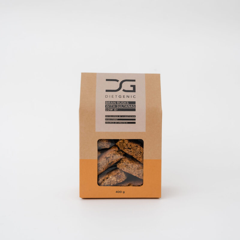 DietGenic Bran rusks with sultanas - Diabetic friendly - Low GI 400g